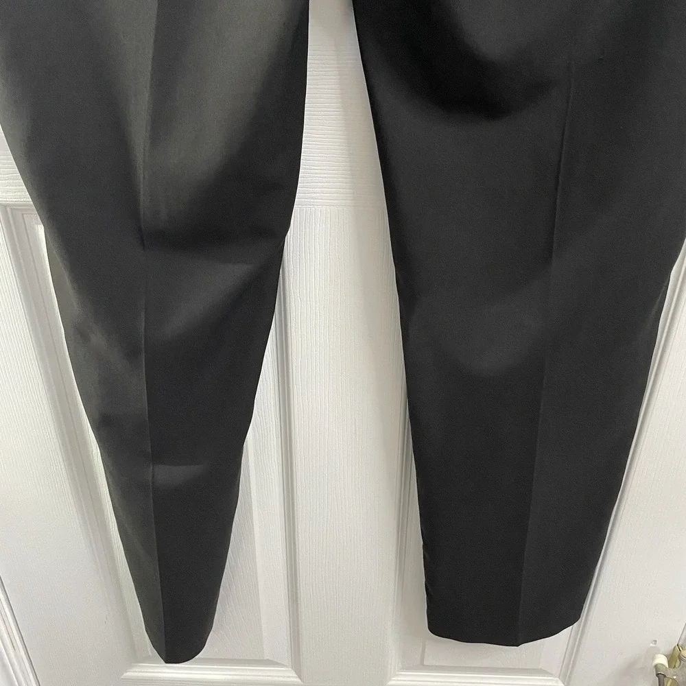 J.M. Haggar Men's Black Flat Front Premium Comfort Fit Dress Pants Sz 38x32 SLIM